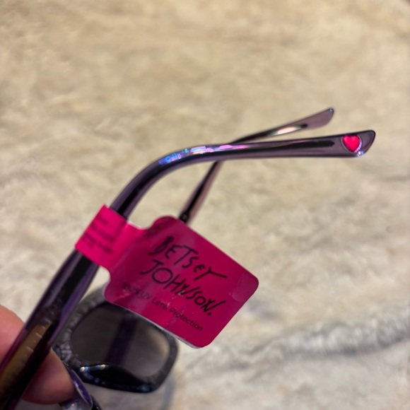 NWT Betsey Johnson Sunglasses Black Grey Snakeskin pattern Retro 100% UV Sun Pro main image 5